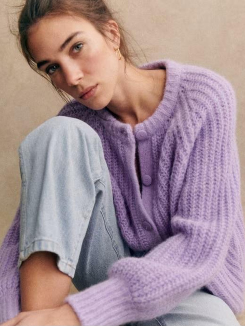 Sezane Wisteria Knit Cardigan Sweater - Women size M - Picture 9 of 9